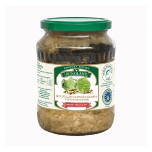 Organic Sauerkraut with forest mushrooms